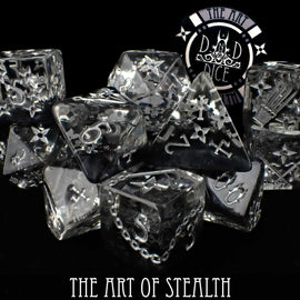 The Art of Stealth 11 Dice Set - Bards & Cards