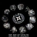 The Art of Stealth 11 Dice Set - Bards & Cards