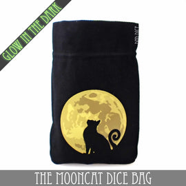 The Mooncat Dice Bag (Glow) - Bards & Cards