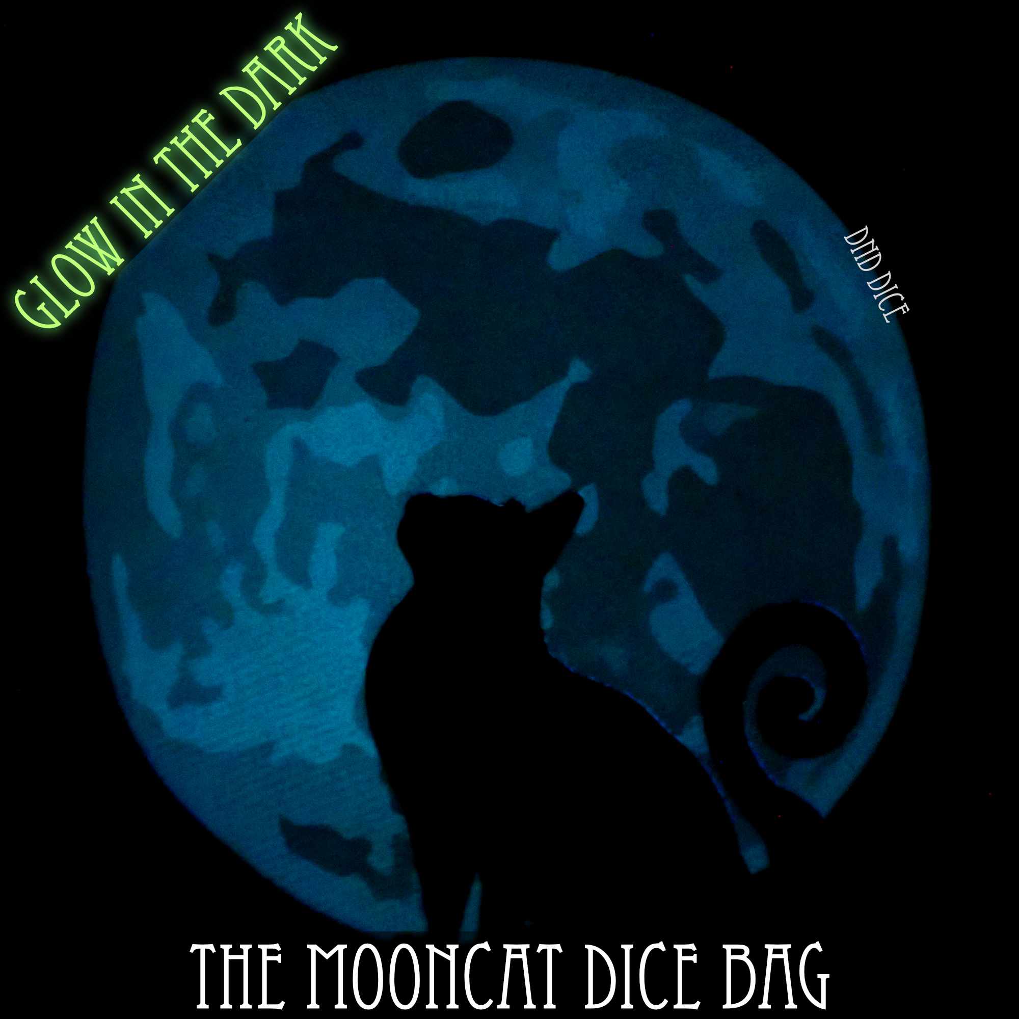 The Mooncat Dice Bag (Glow) - Bards & Cards