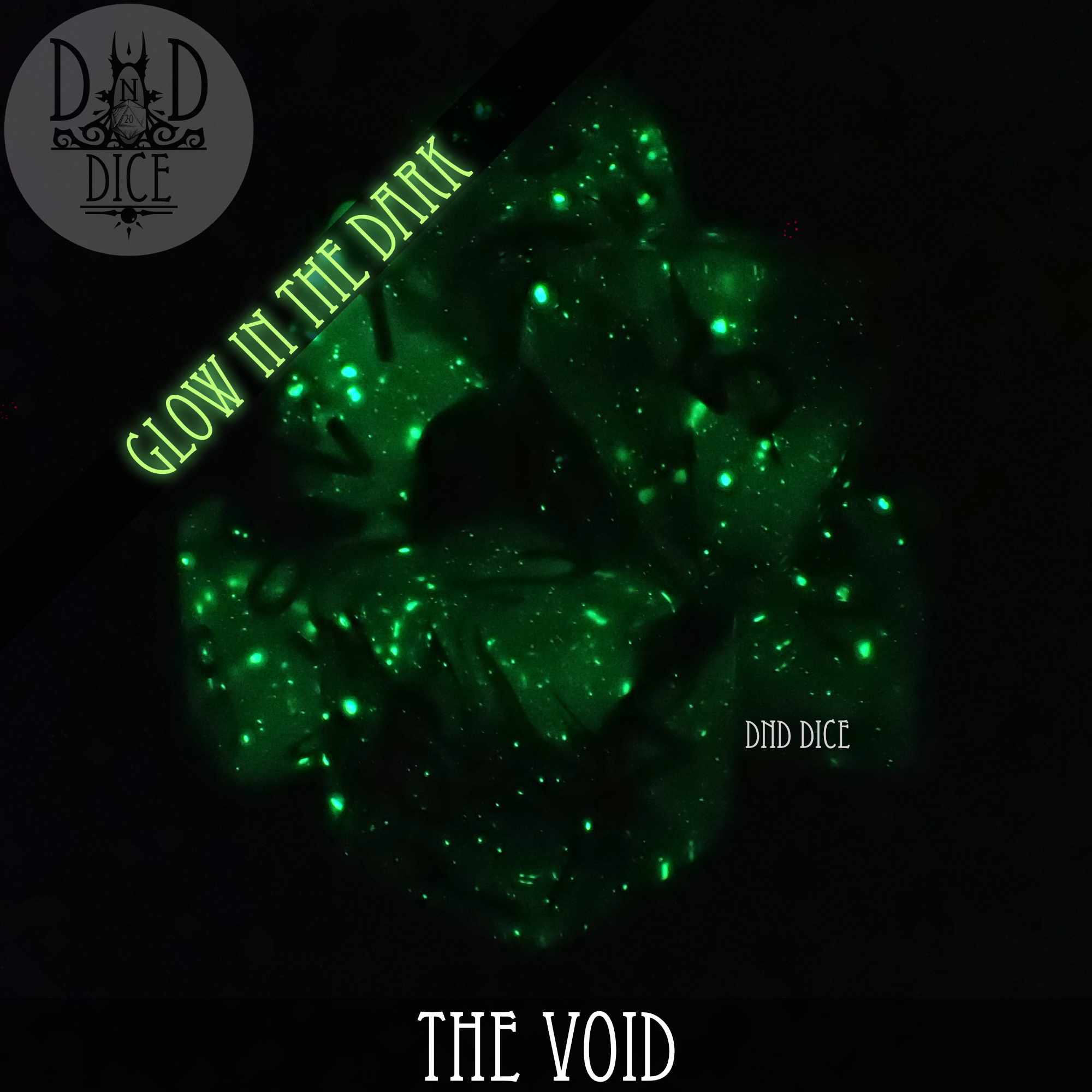 The Void Glow in the Dark Dice Set - Bards & Cards