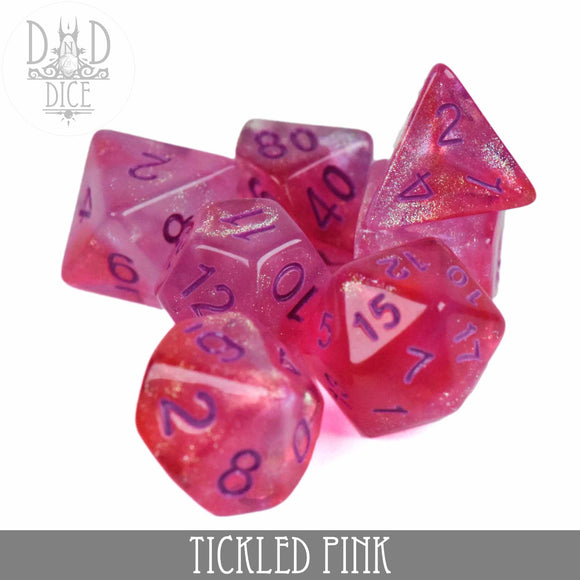 Tickled Pink Dice Set - Bards & Cards