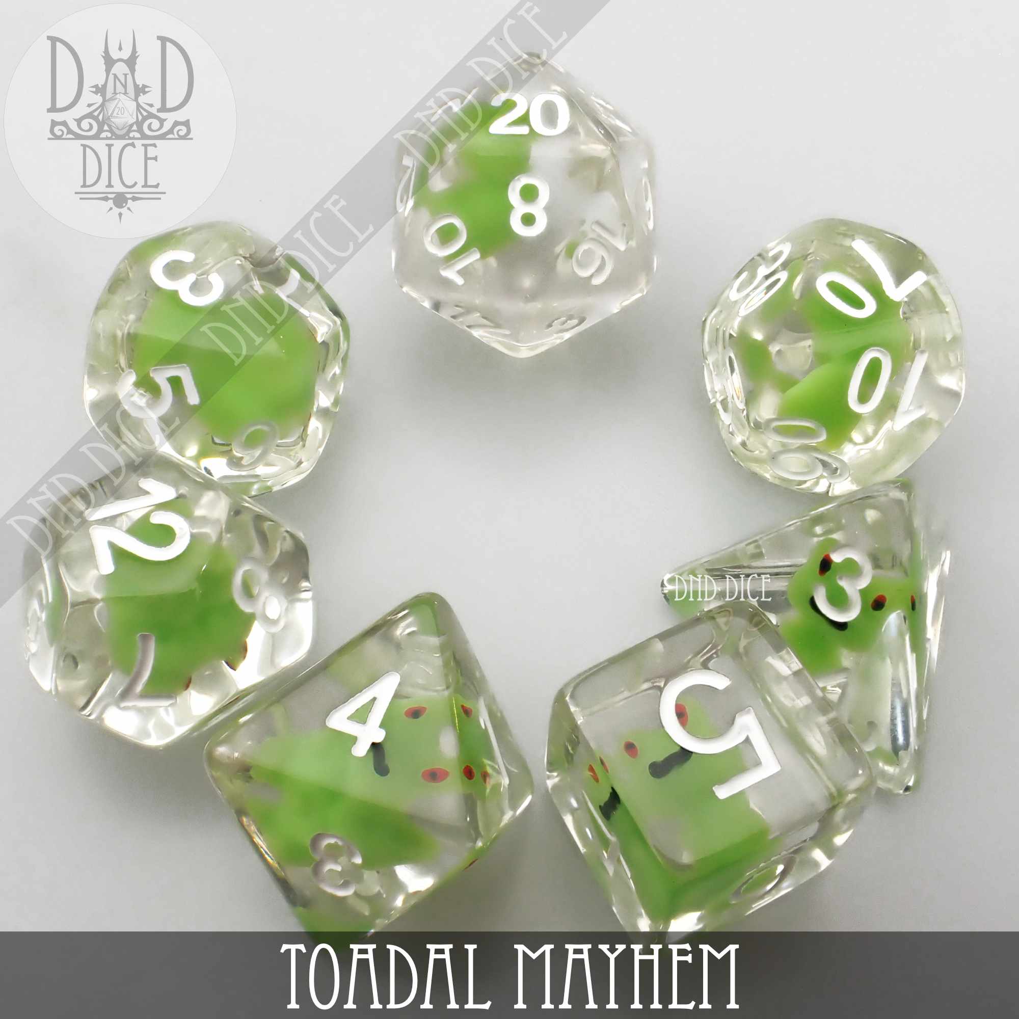 Toadal Mayhem Dice Set - Bards & Cards