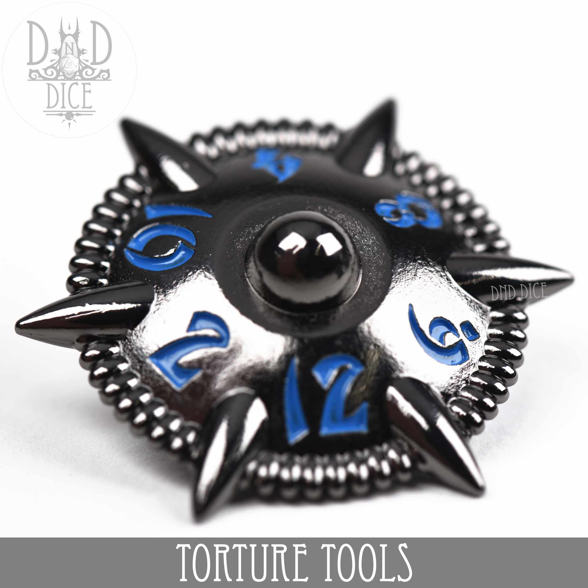 Torture Tools Blue - Metal Dice Set - Bards & Cards