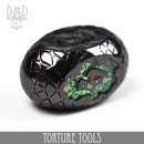 Torture Tools Blue - Metal Dice Set - Bards & Cards