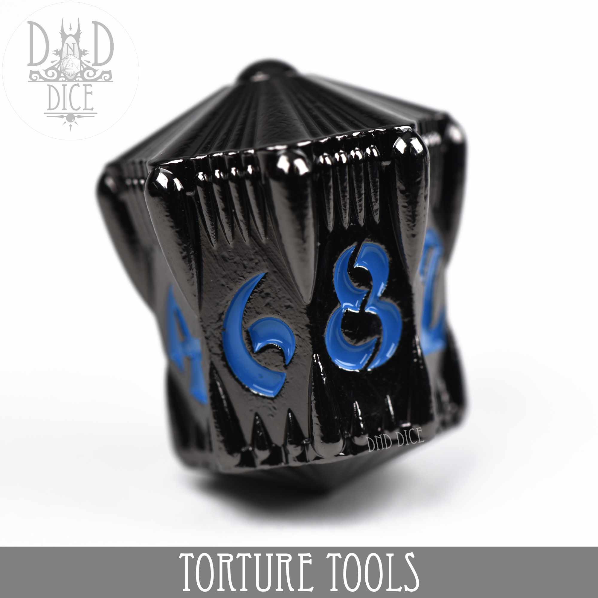 Torture Tools Blue - Metal Dice Set - Bards & Cards