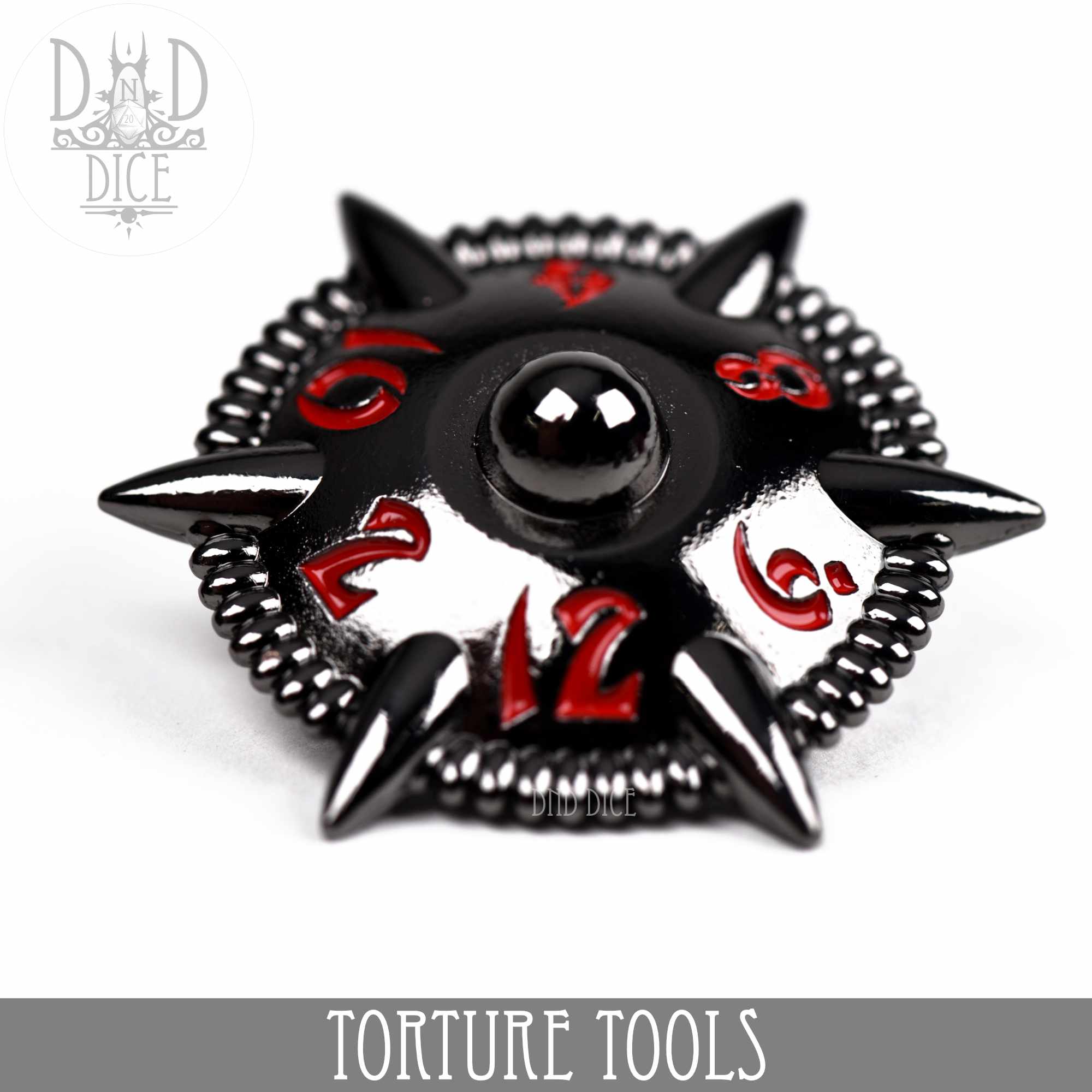 Torture Tools Red - Metal Dice Set - Bards & Cards