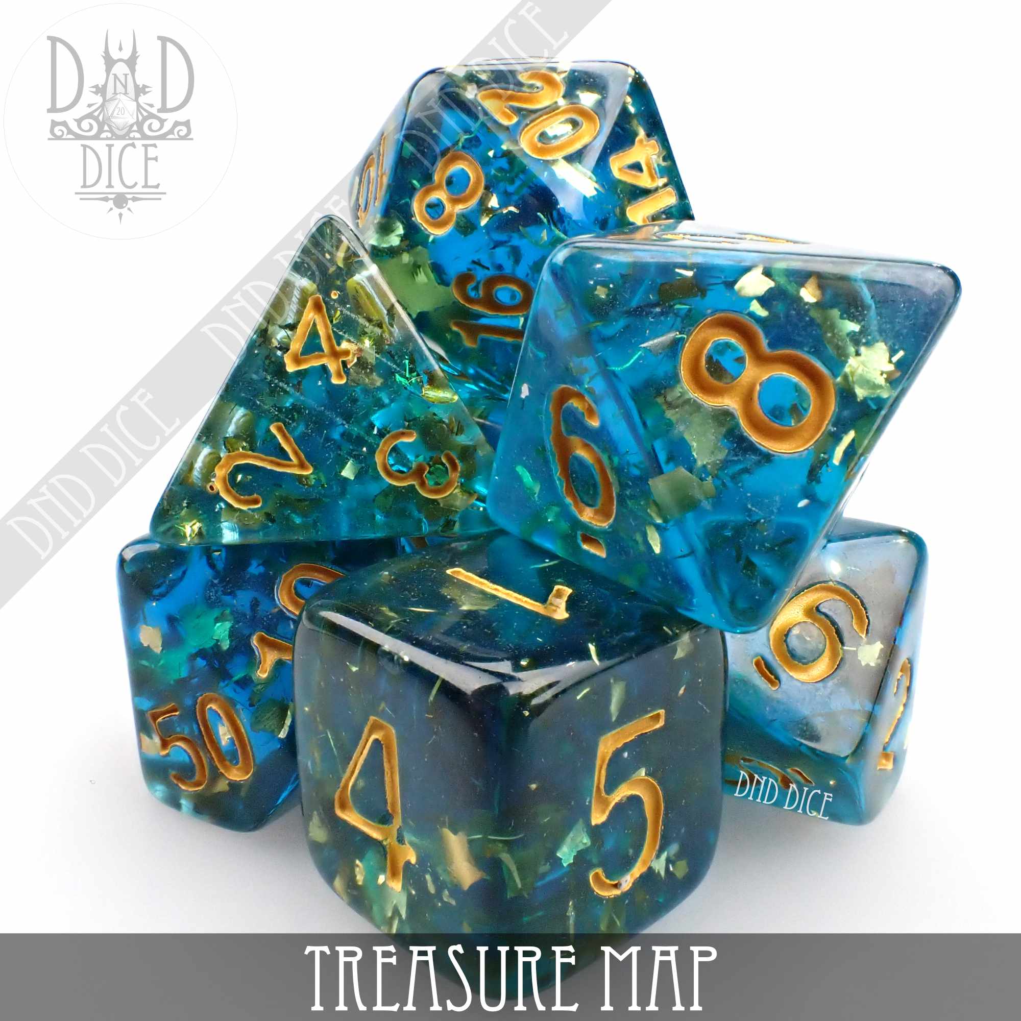 Treasure Map Dice Set - Bards & Cards