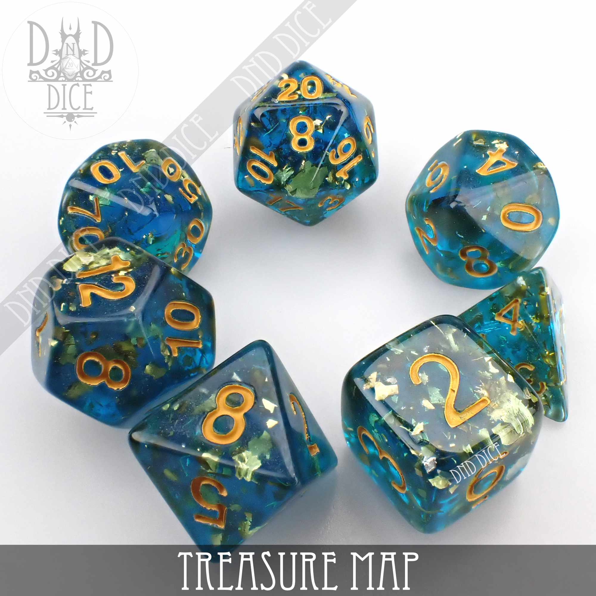 Treasure Map Dice Set - Bards & Cards