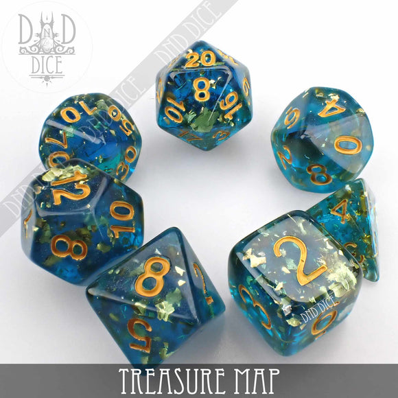 Treasure Map Dice Set - Bards & Cards