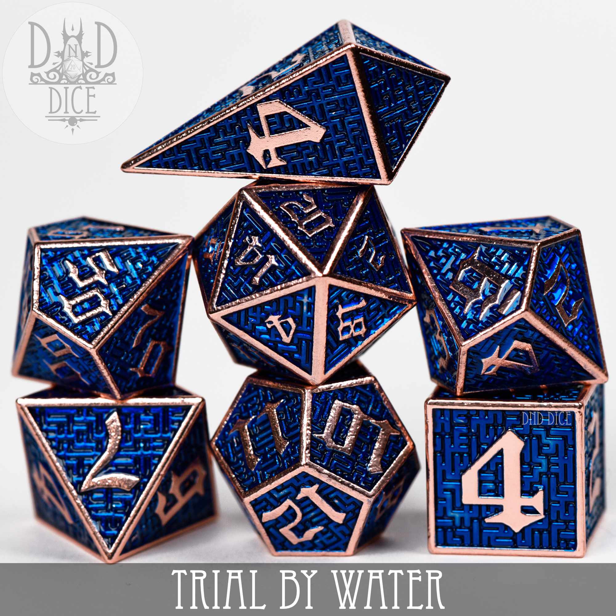 Trial By Water Metal Dice Set - Bards & Cards