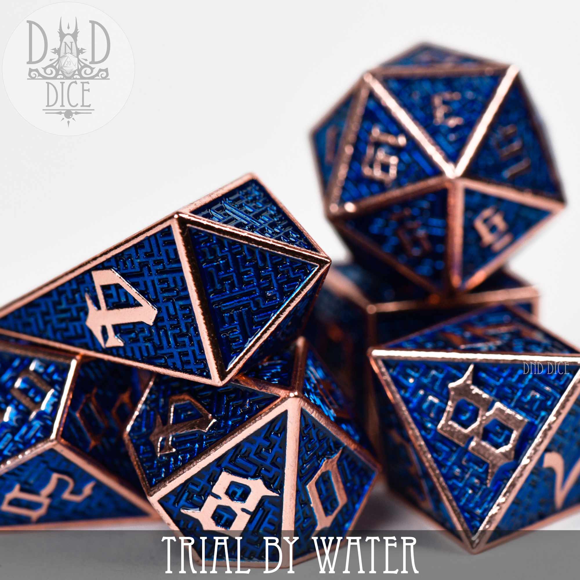 Trial By Water Metal Dice Set - Bards & Cards