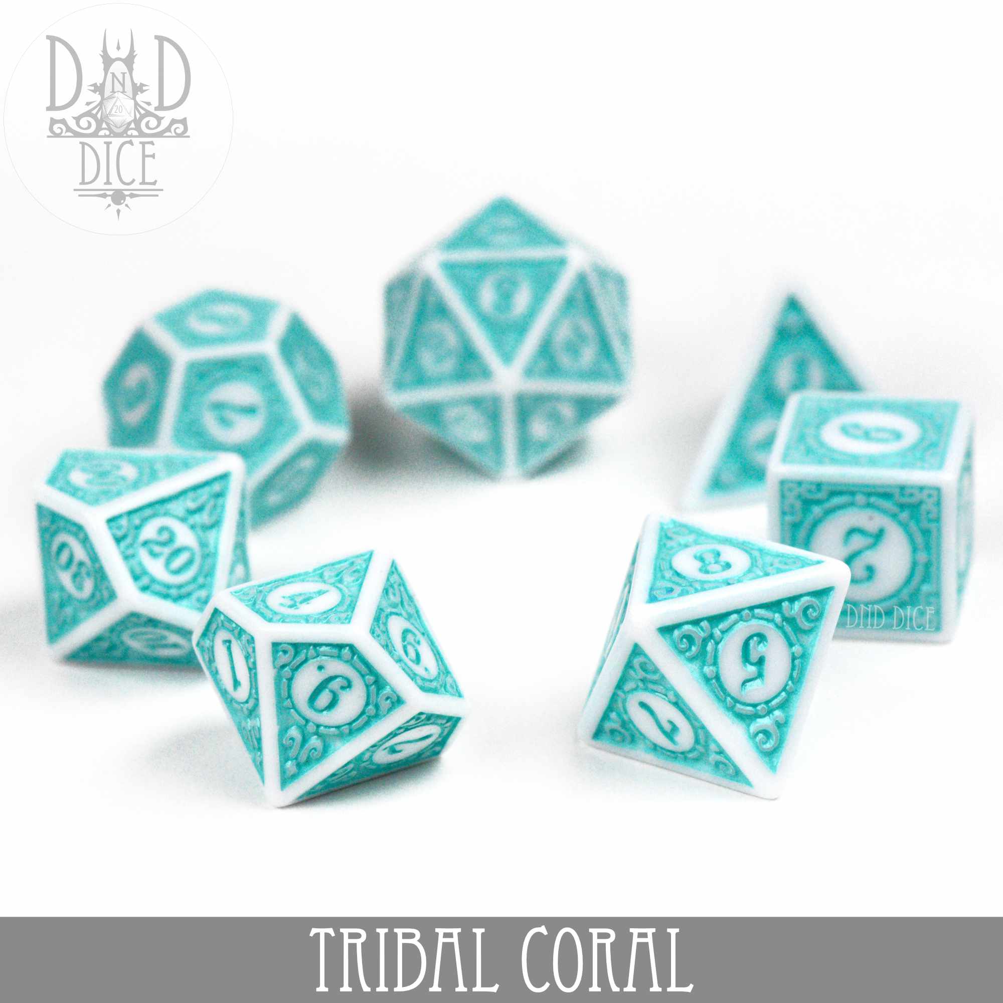 Tribal Coral Dice Set - Bards & Cards