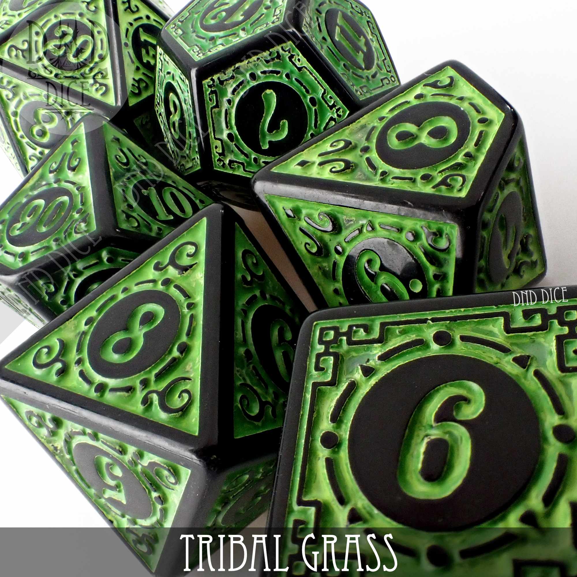 Tribal Grass Dice Set - Bards & Cards