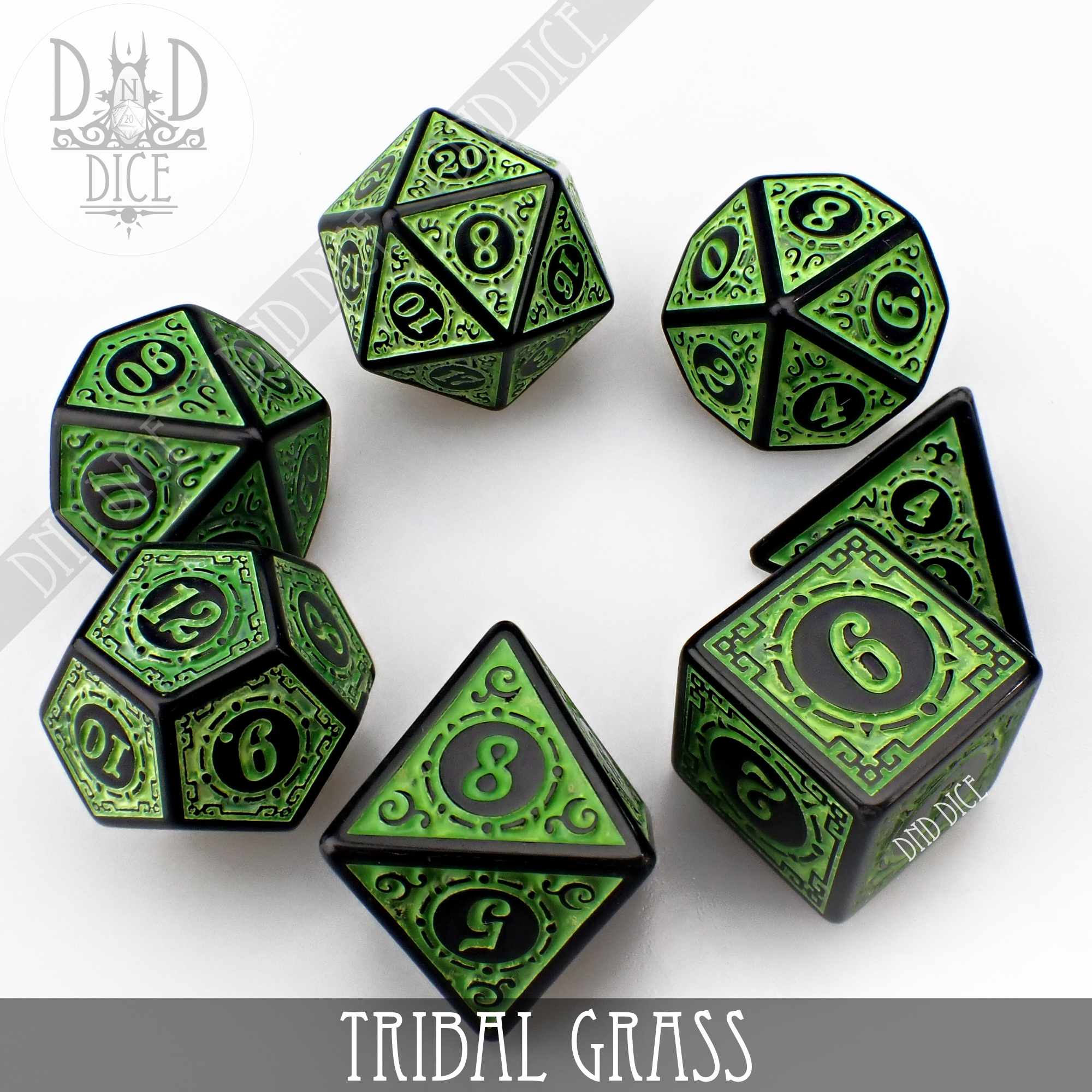 Tribal Grass Dice Set - Bards & Cards