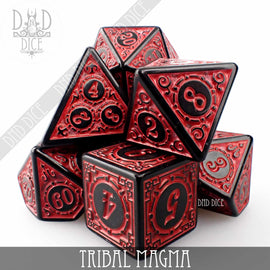Tribal Magma Dice Set - Bards & Cards