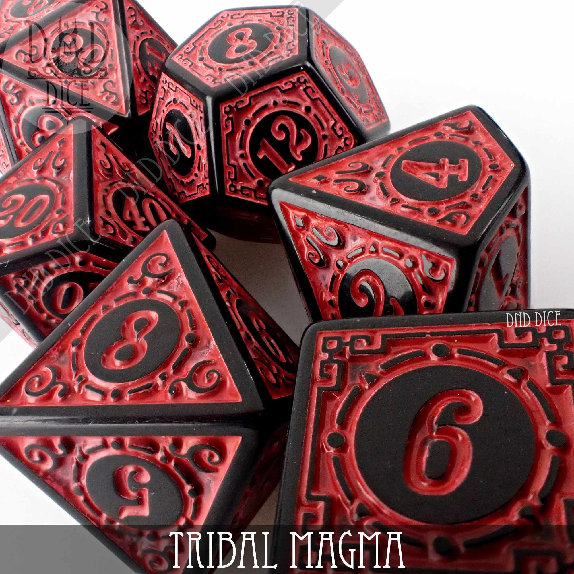 Tribal Magma Dice Set - Bards & Cards