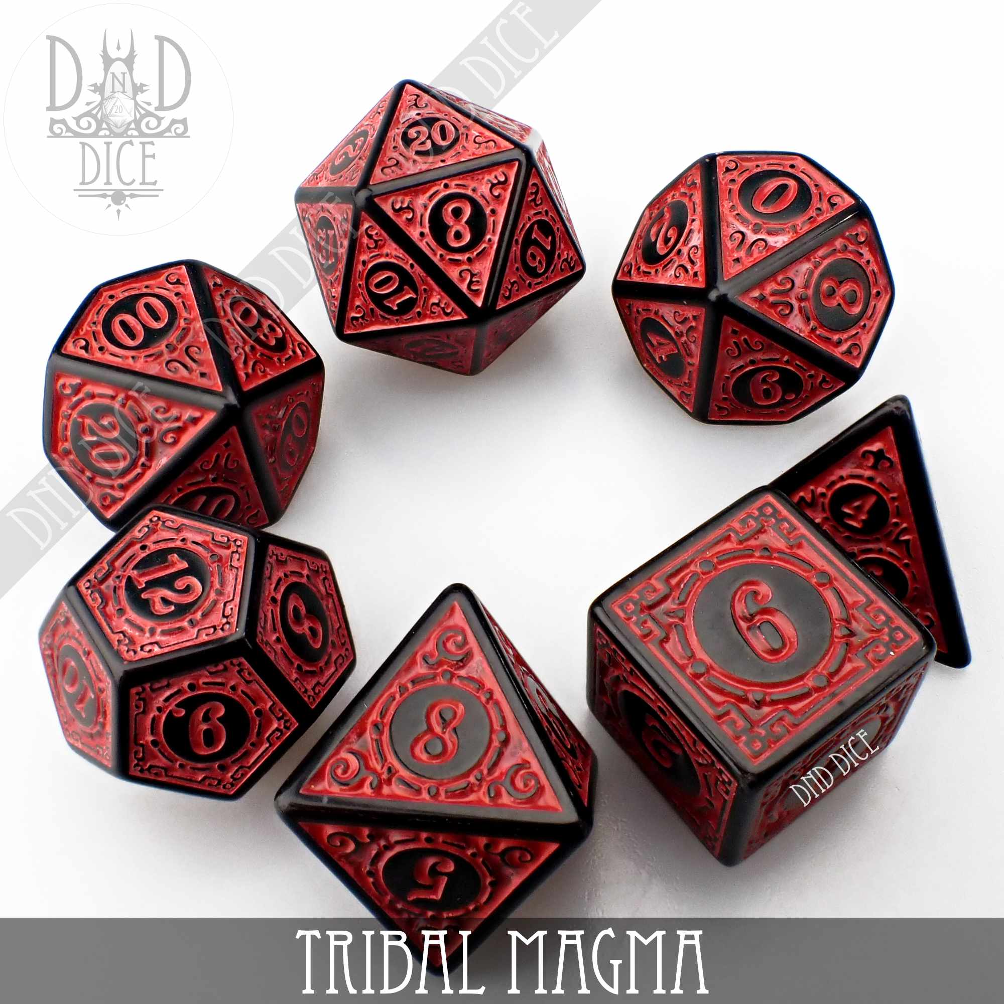 Tribal Magma Dice Set - Bards & Cards