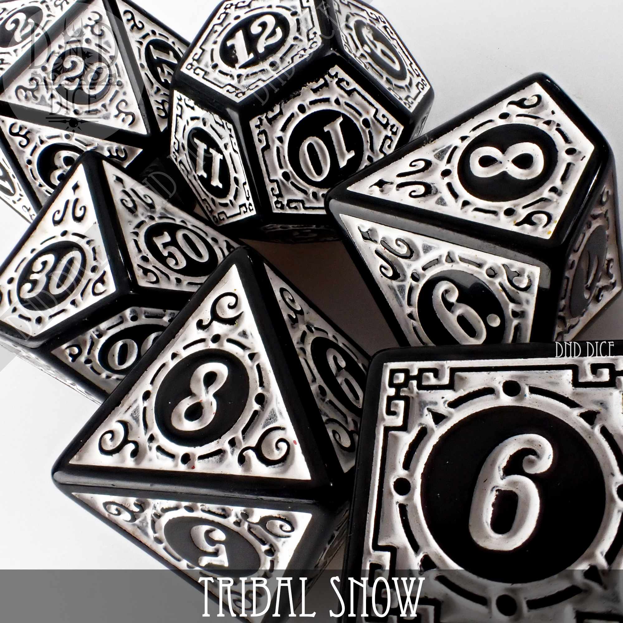 Tribal Snow Dice Set - Bards & Cards