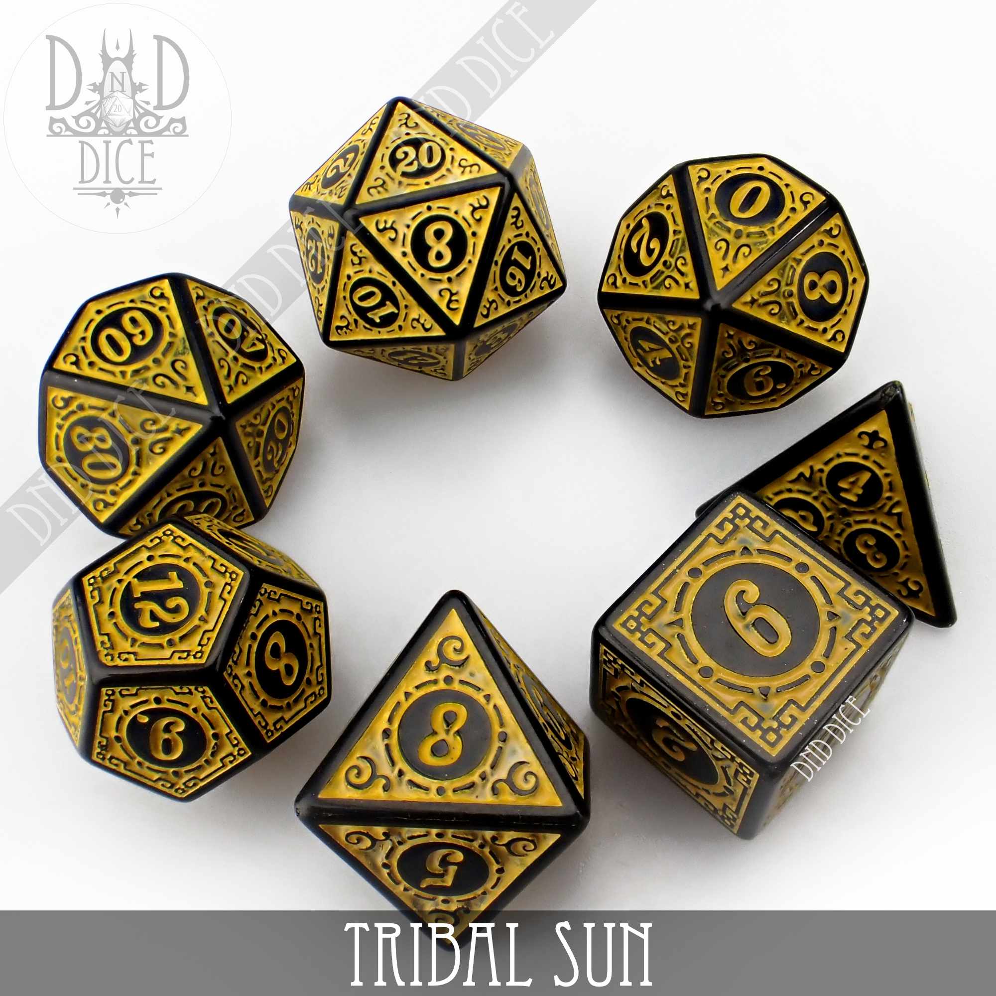 Tribal Sun Dice Set - Bards & Cards