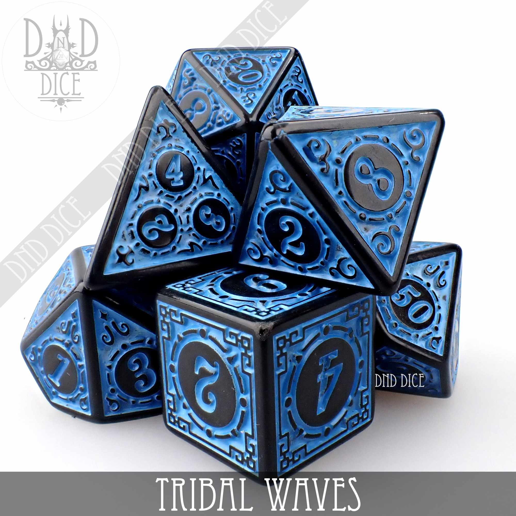 Tribal Waves Dice Set - Bards & Cards