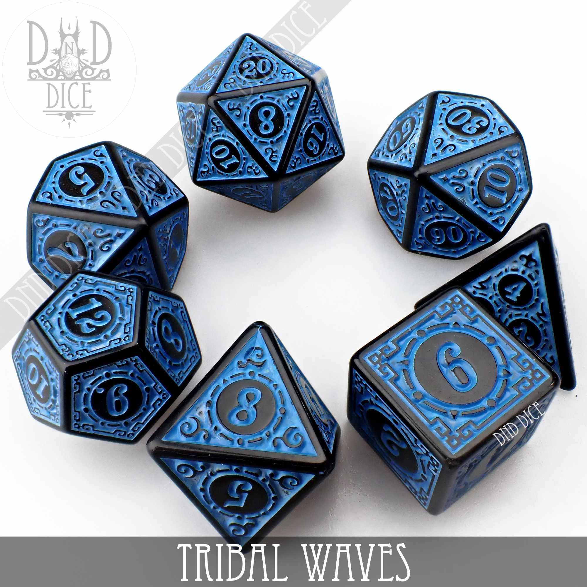 Tribal Waves Dice Set - Bards & Cards