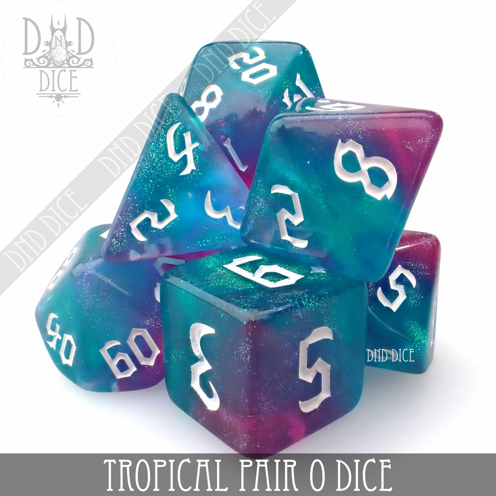 Tropical Pair O Dice Set - Bards & Cards