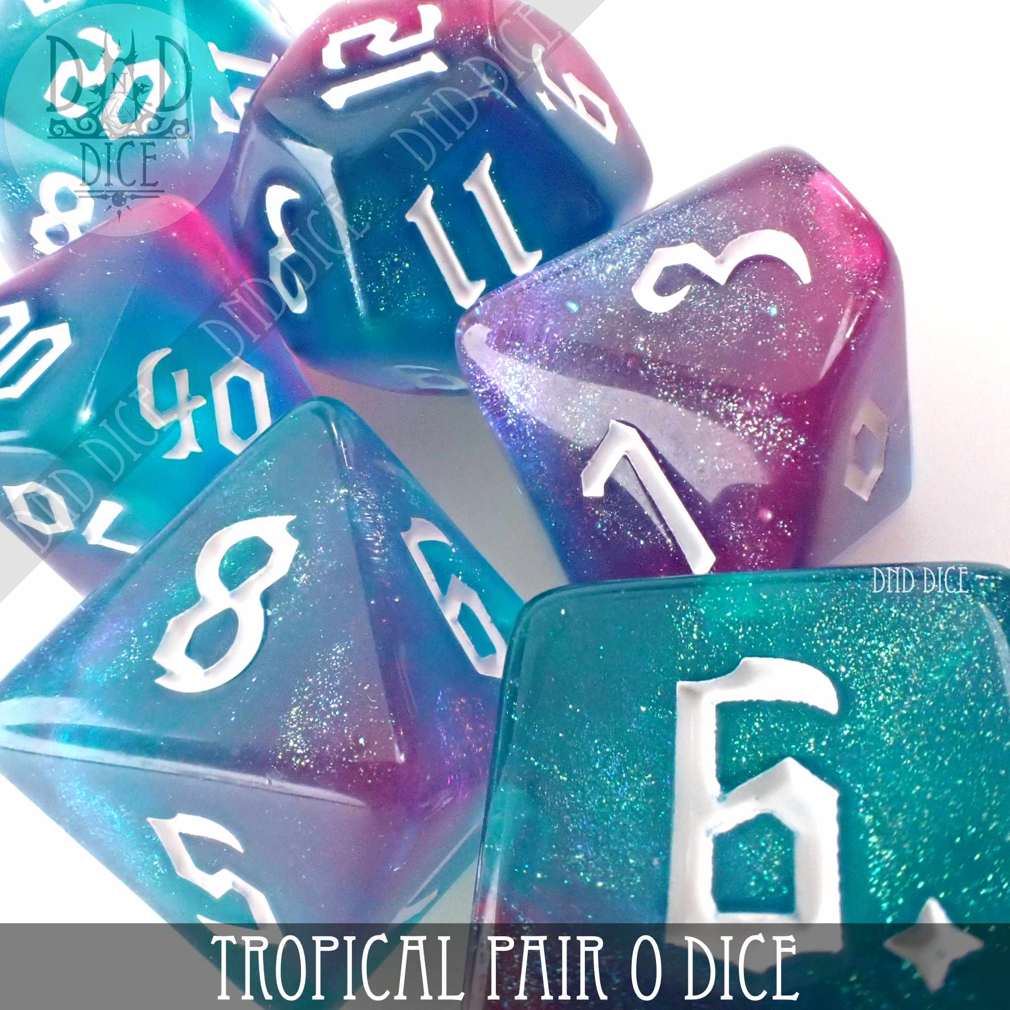 Tropical Pair O Dice Set - Bards & Cards