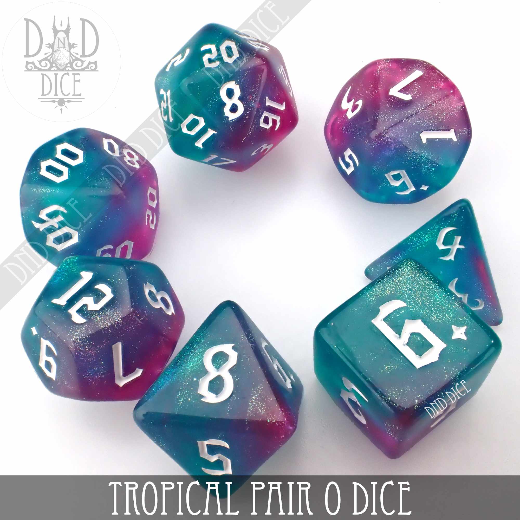 Tropical Pair O Dice Set - Bards & Cards