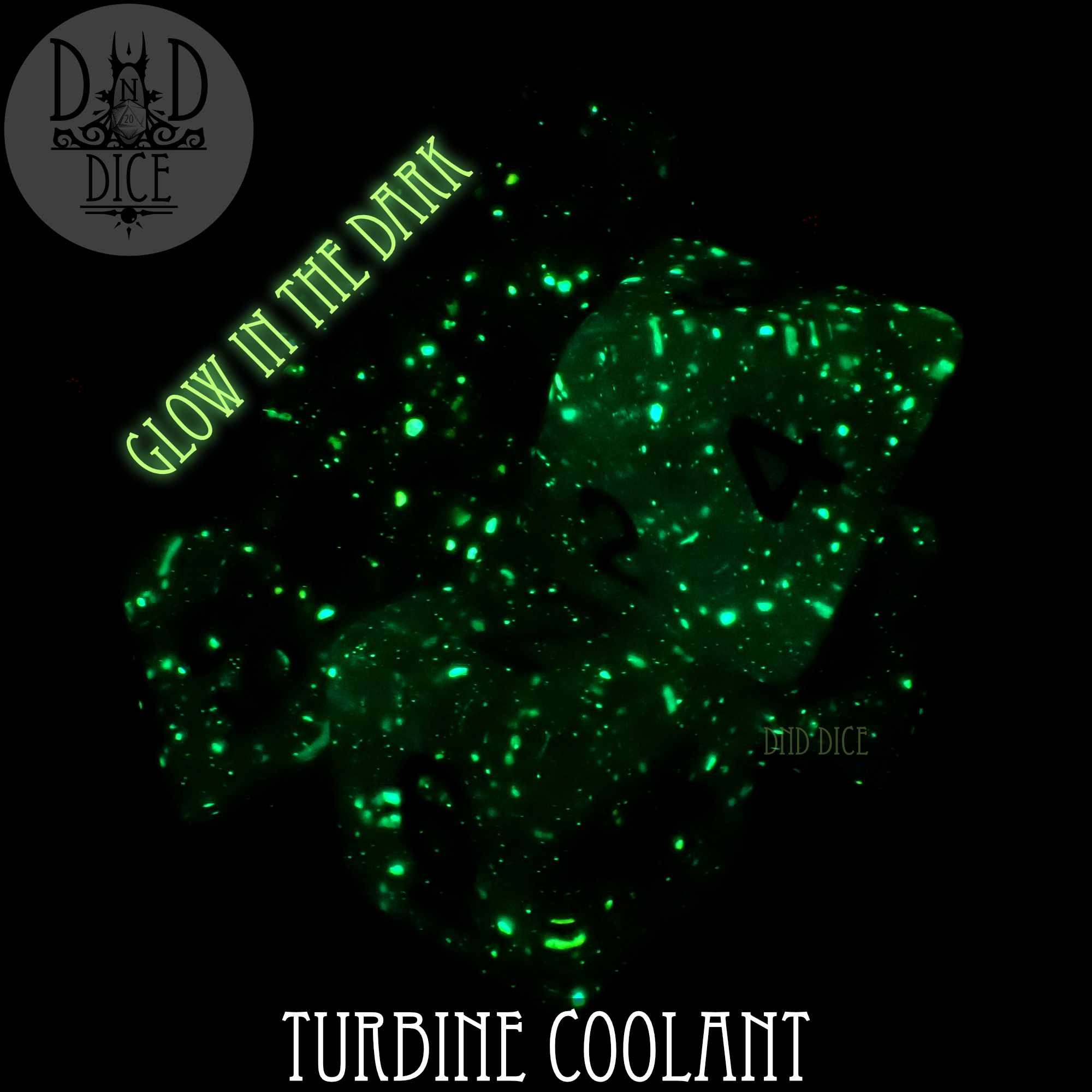 Turbine Coolant Glow in the Dark Dice Set - Bards & Cards