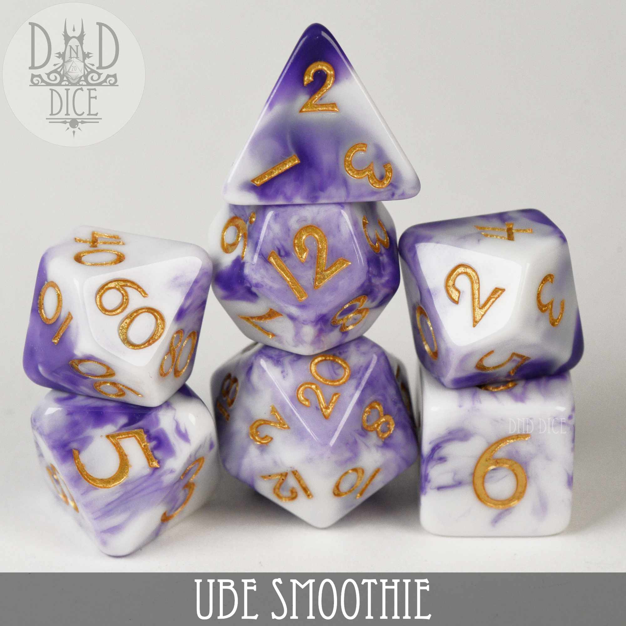 Ube Smoothie Dice Set - Bards & Cards