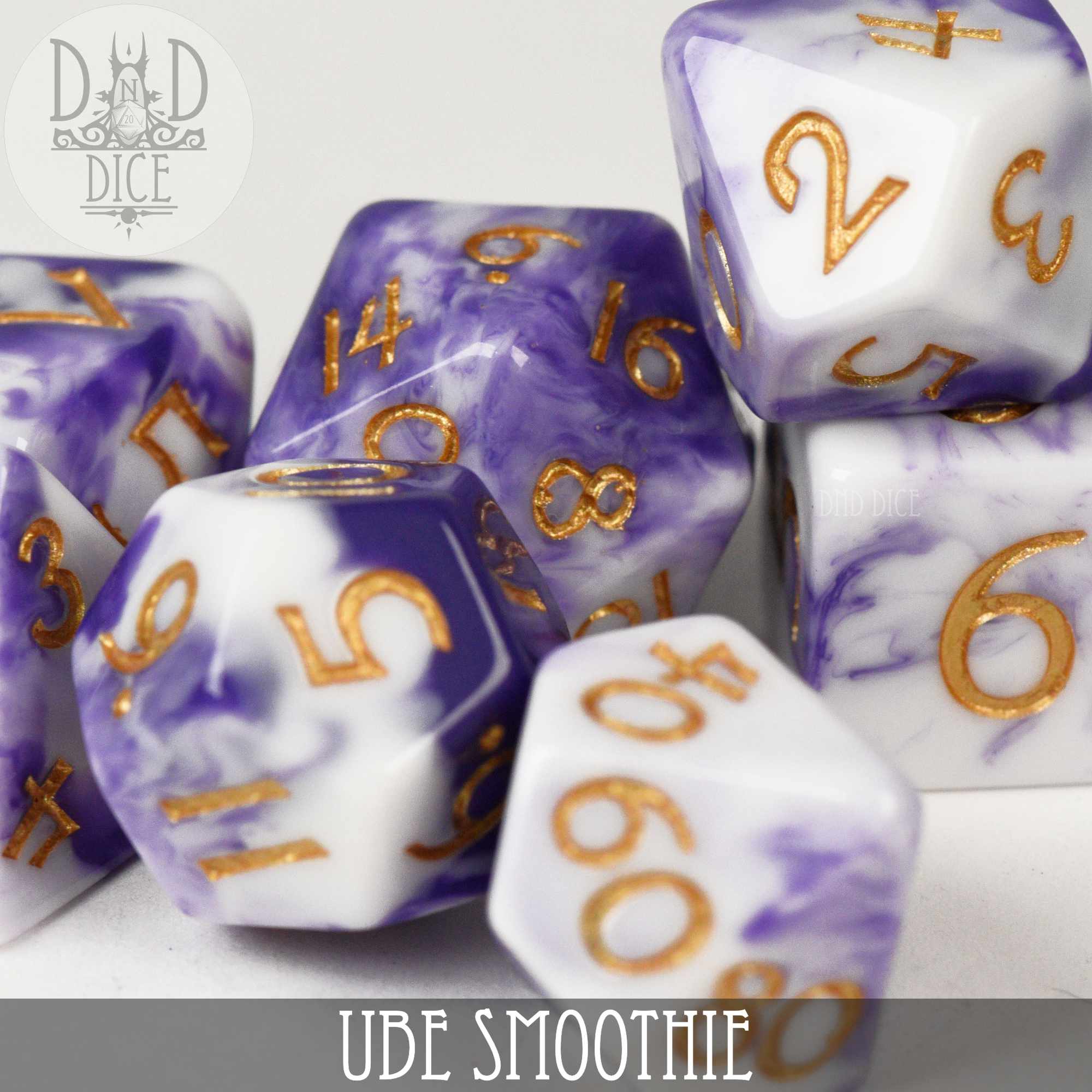 Ube Smoothie Dice Set - Bards & Cards