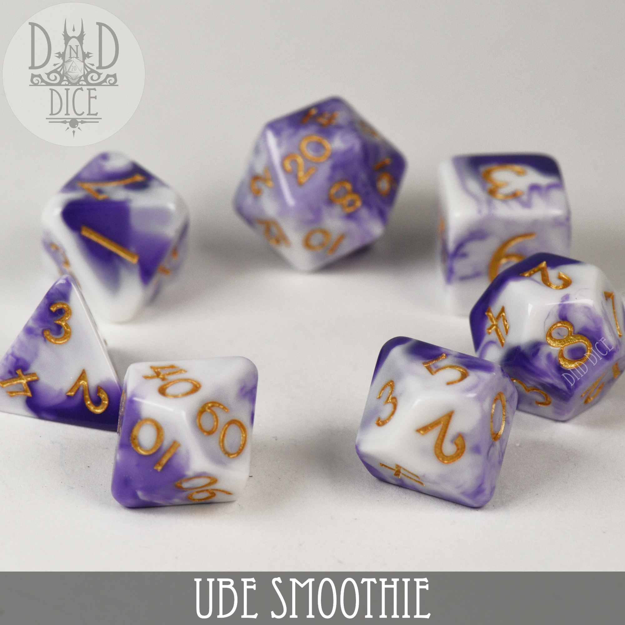 Ube Smoothie Dice Set - Bards & Cards