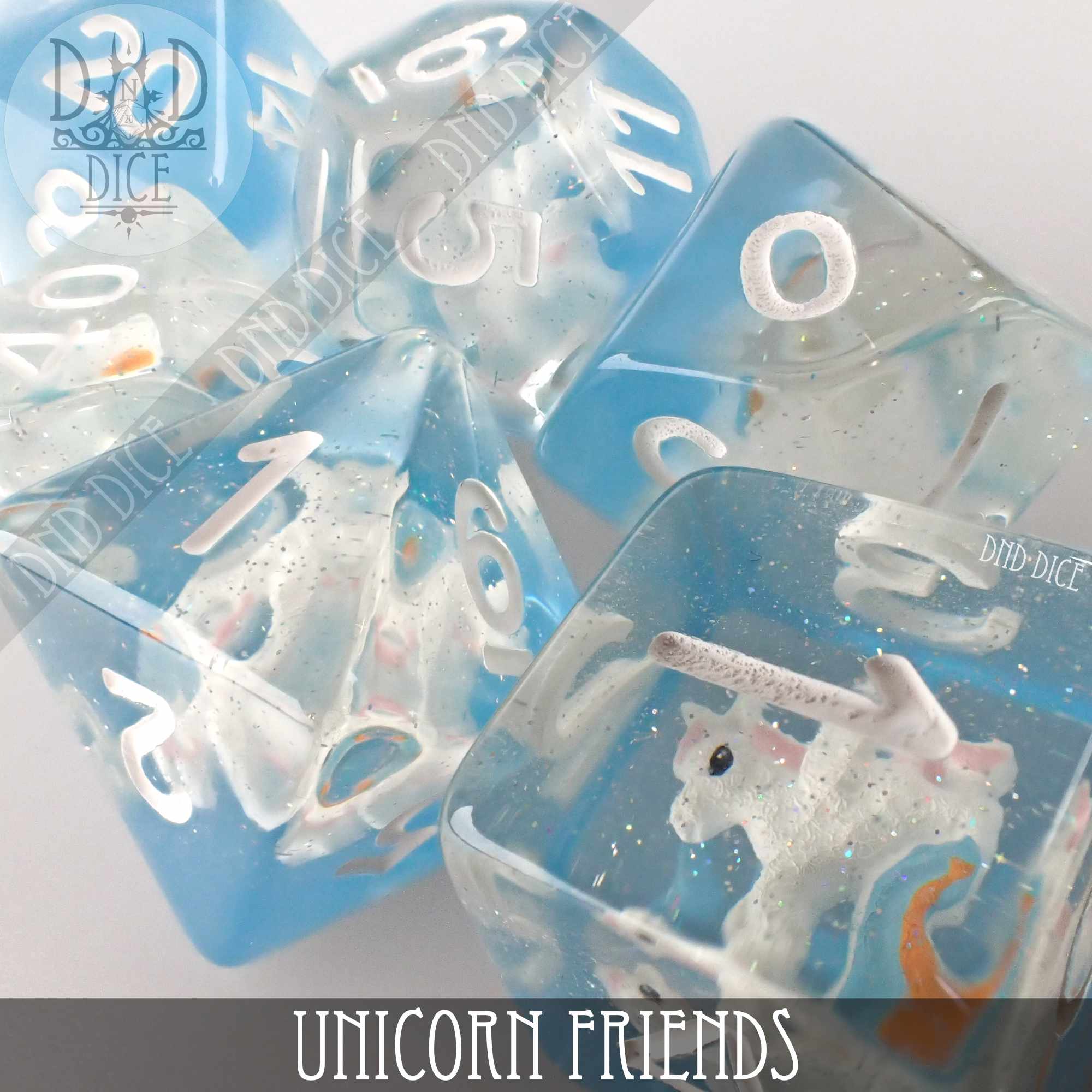 Unicorn Friends Dice Set - Bards & Cards