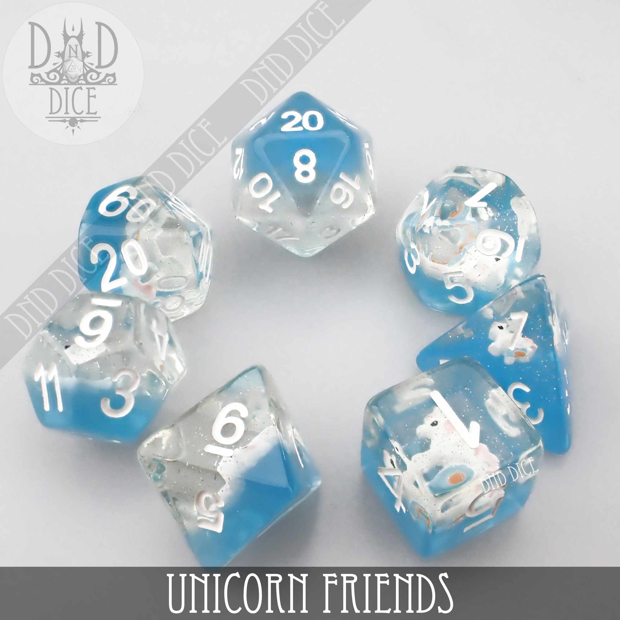 Unicorn Friends Dice Set - Bards & Cards