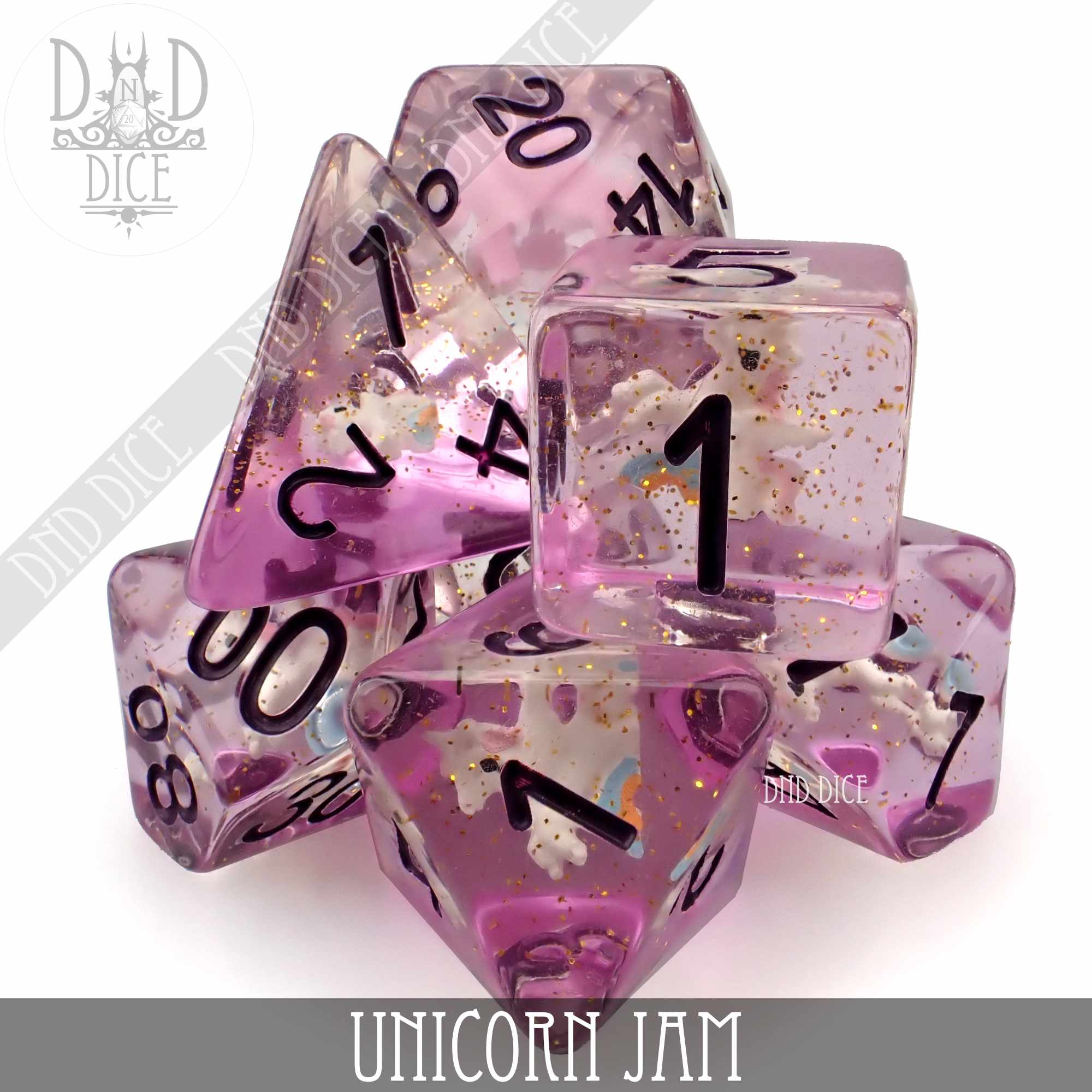 Unicorn Jam Dice Set - Bards & Cards