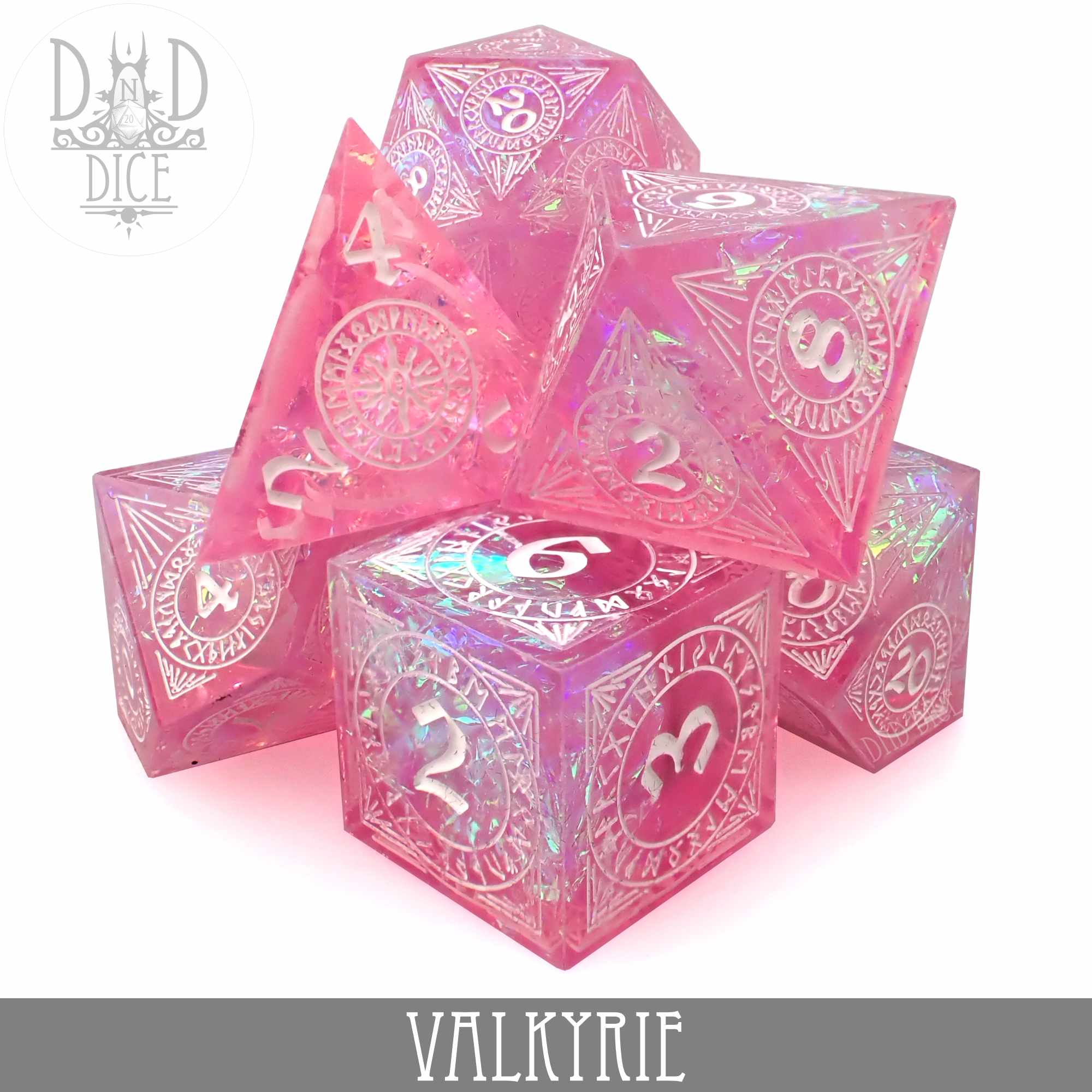 Valkyrie Handmade Dice Set - Bards & Cards