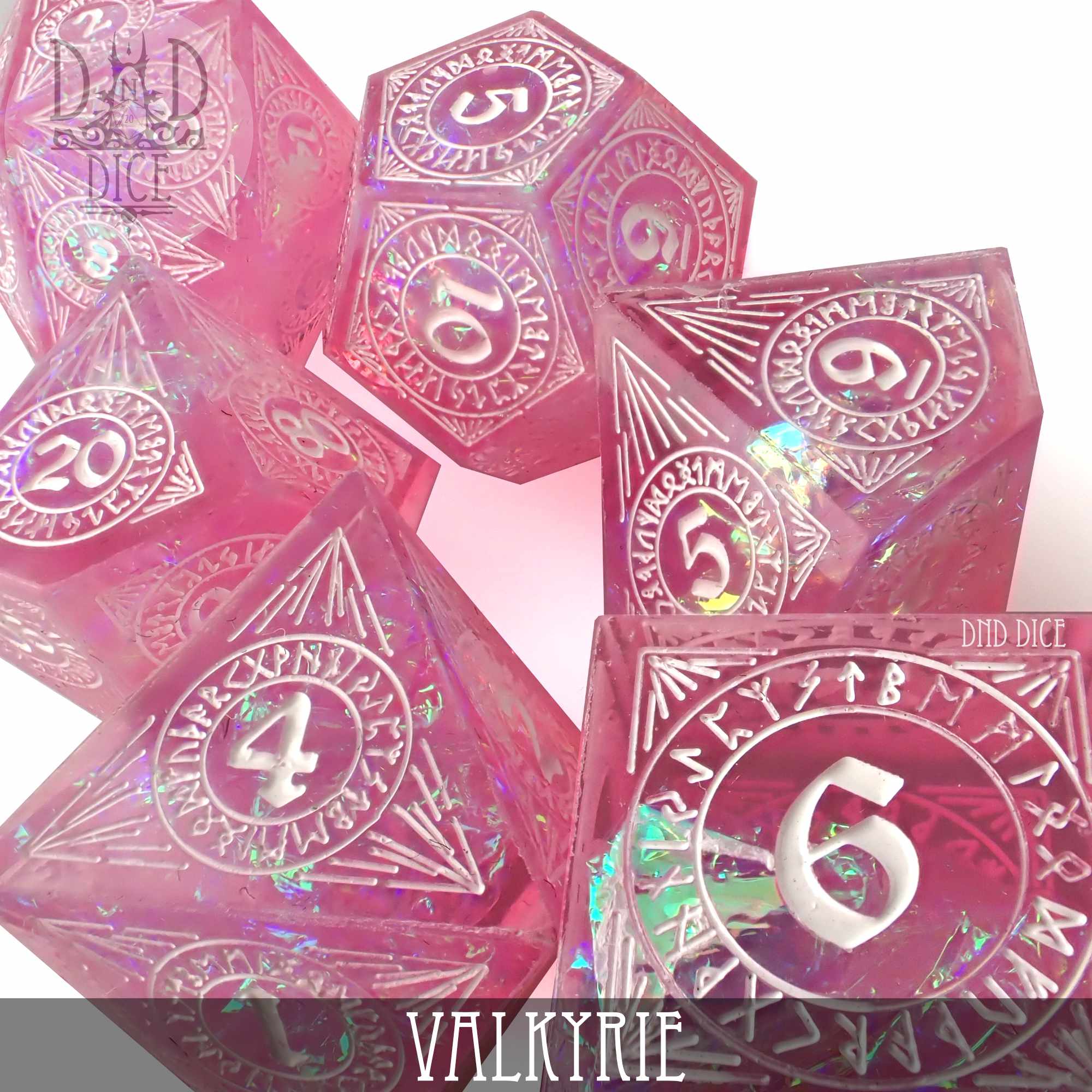 Valkyrie Handmade Dice Set - Bards & Cards