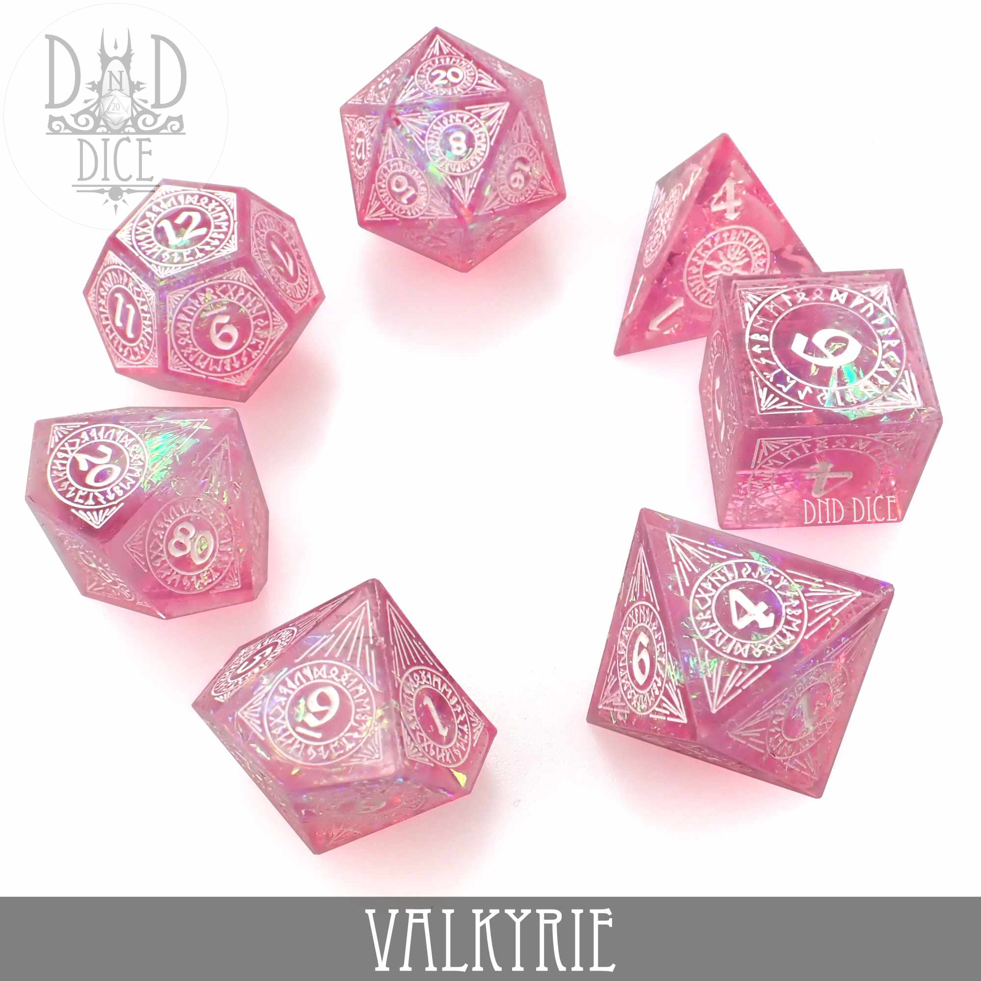 Valkyrie Handmade Dice Set - Bards & Cards