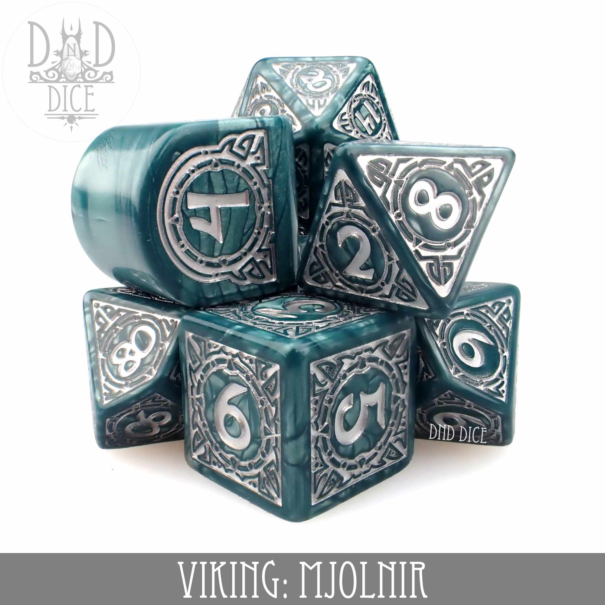 Viking Mjolnir Dice Set - Bards & Cards