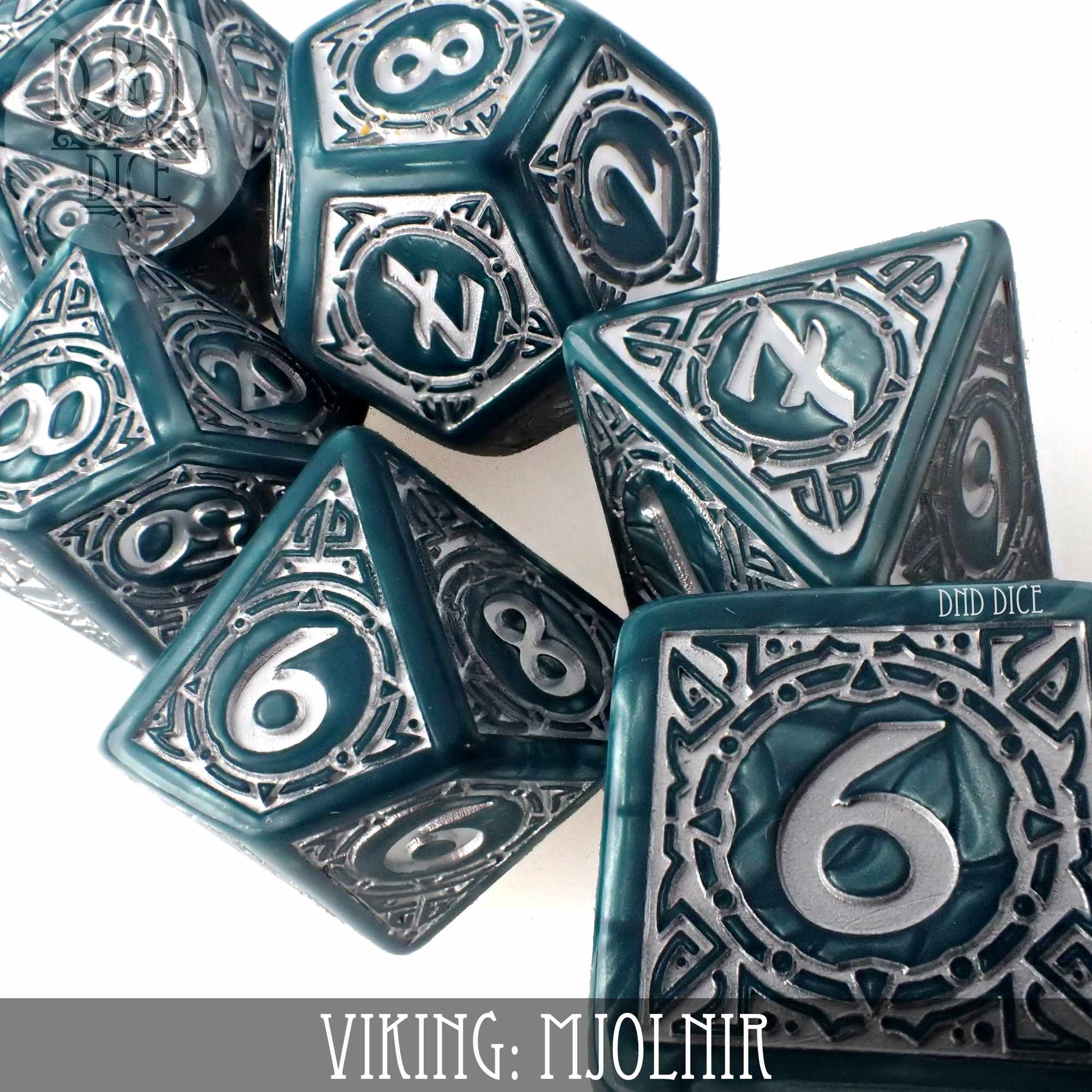 Viking Mjolnir Dice Set - Bards & Cards