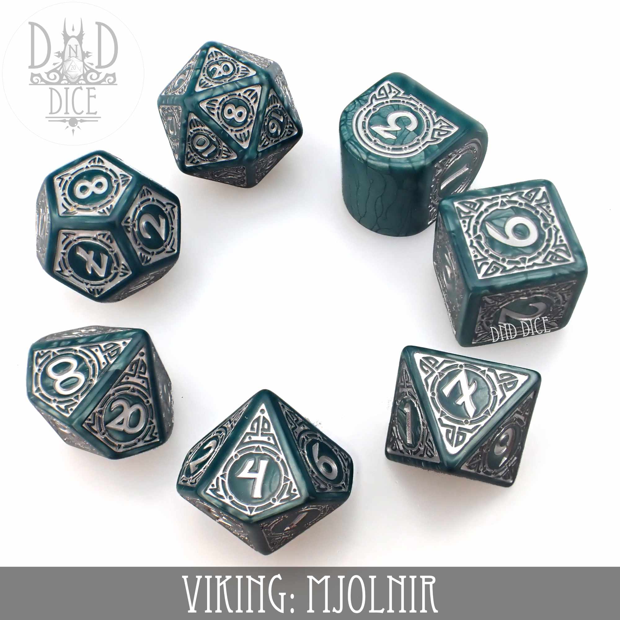 Viking Mjolnir Dice Set - Bards & Cards