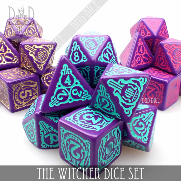 The Witcher Dice Set and Coin - Dandelion / Jaskier - Bards & Cards