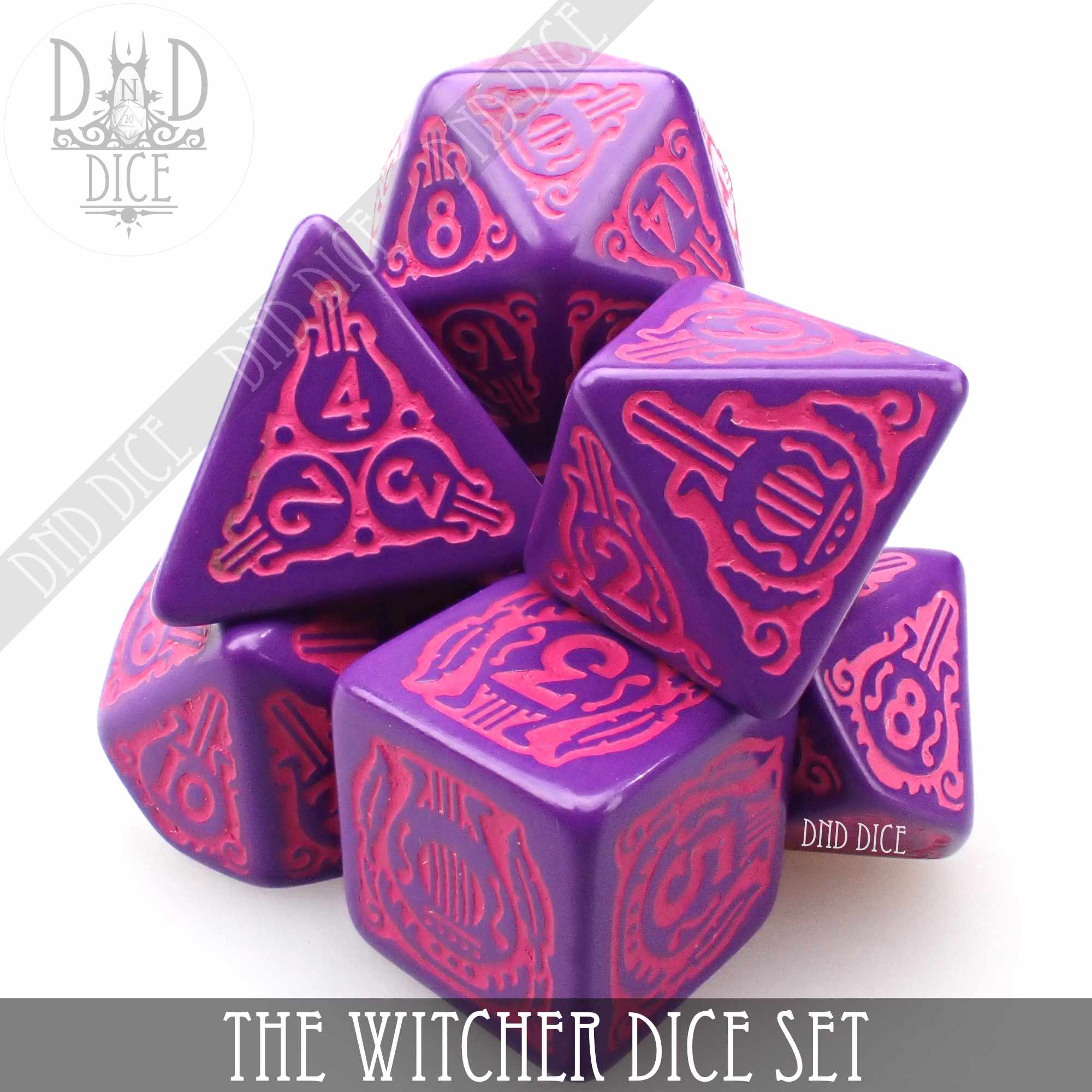 The Witcher Dice Set and Coin - Dandelion / Jaskier - Bards & Cards