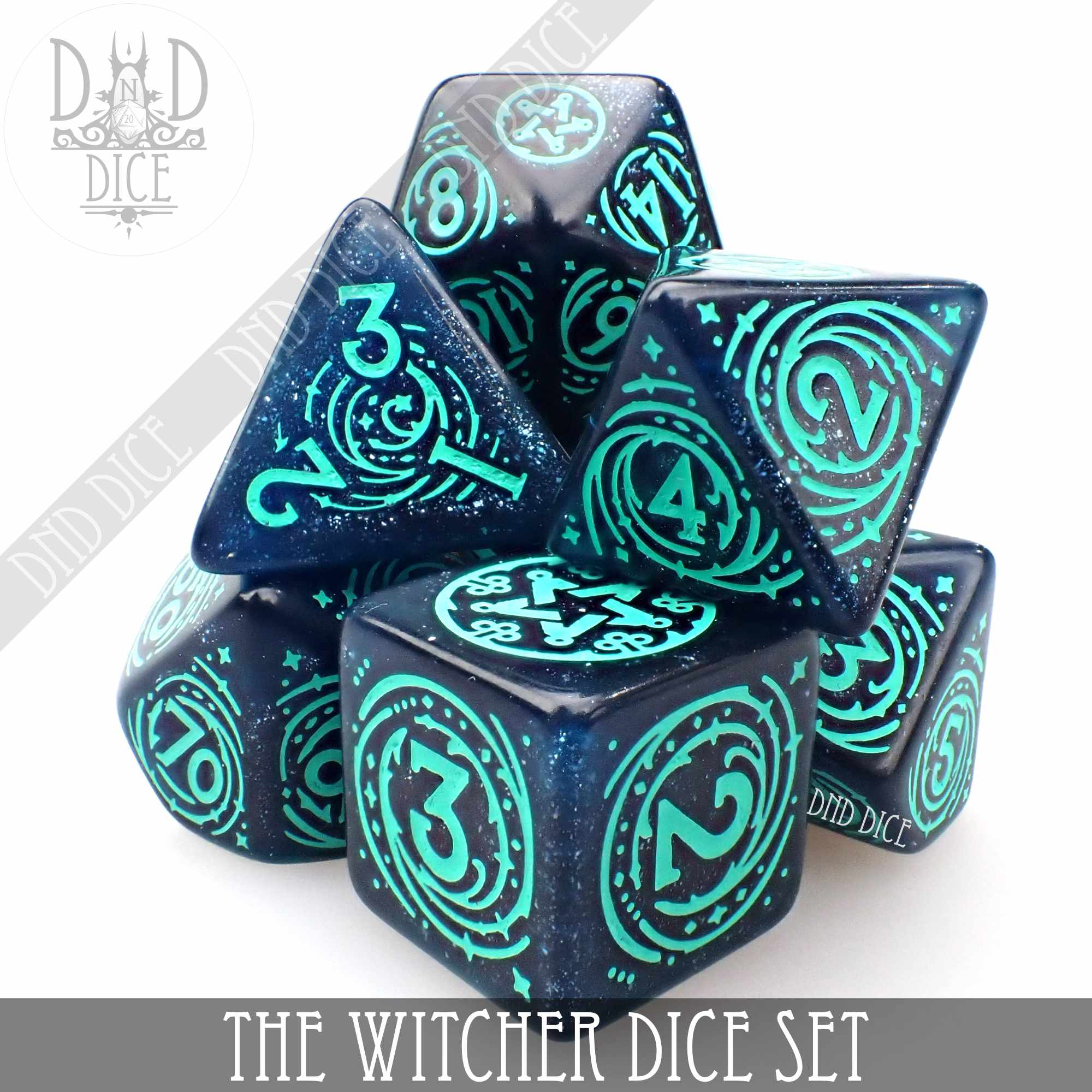 The Witcher Dice Set and Coin - Yennefer - Bards & Cards