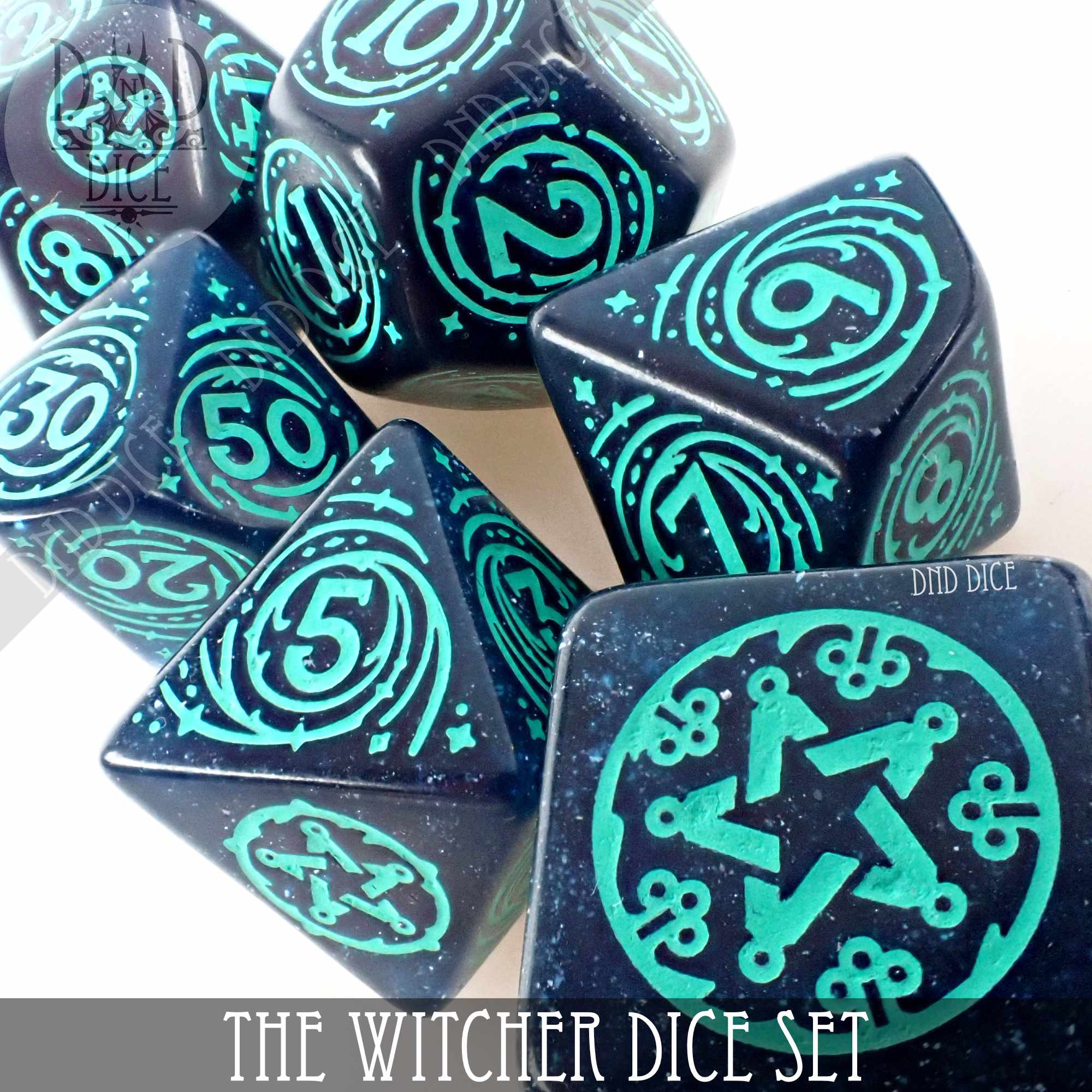 The Witcher Dice Set and Coin - Yennefer - Bards & Cards