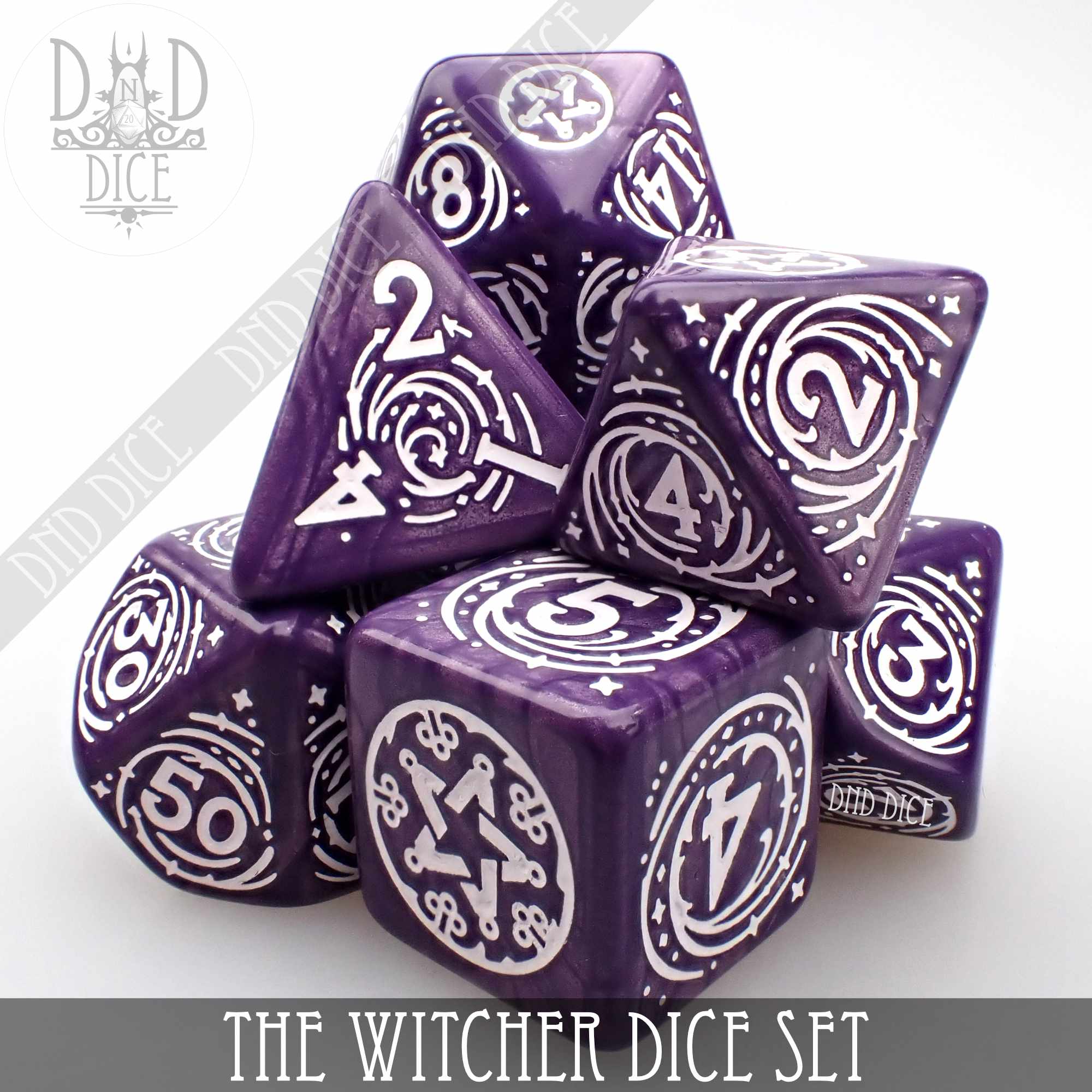 The Witcher Dice Set and Coin - Yennefer - Bards & Cards