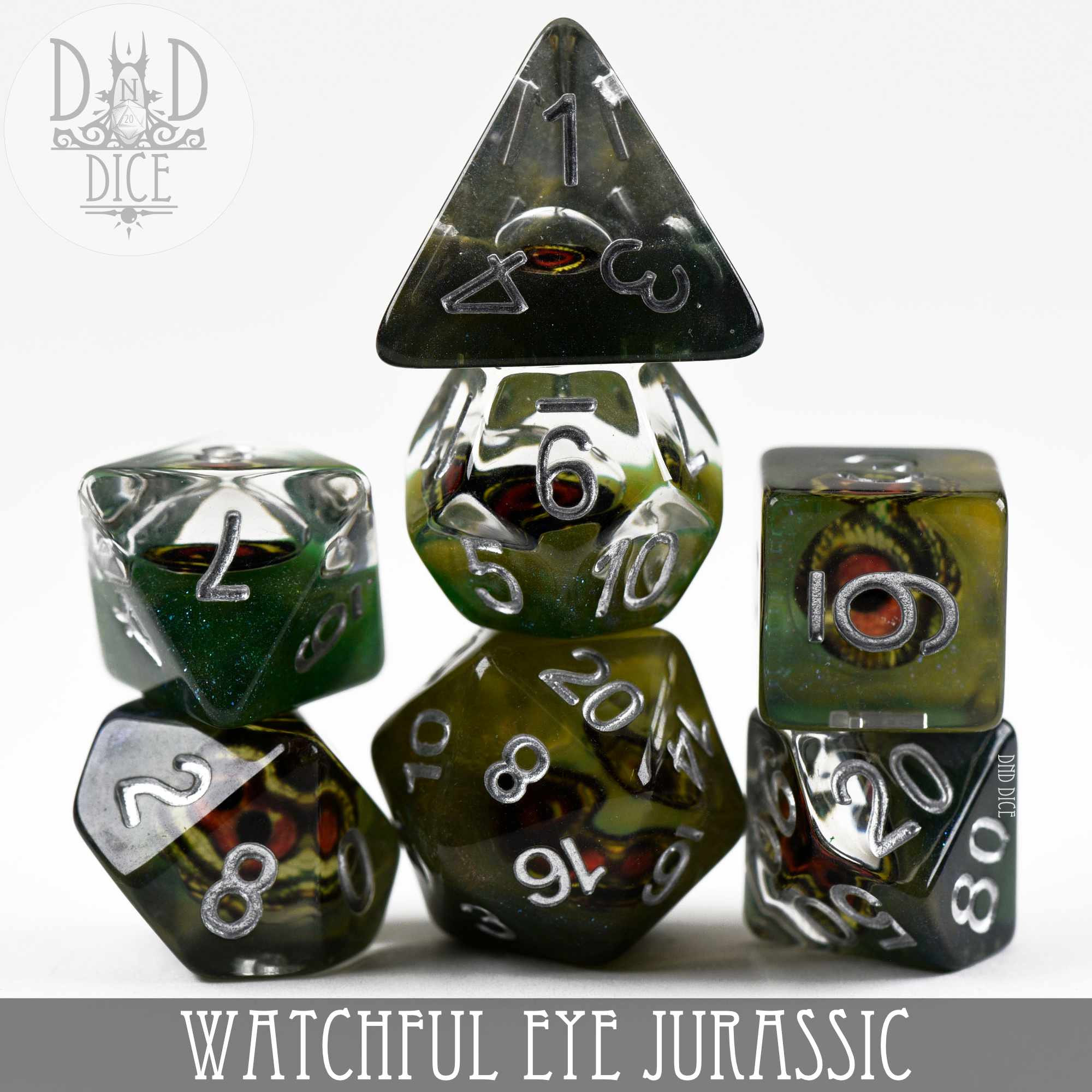 Watchful Eye - Jurassic Dice Set - Bards & Cards