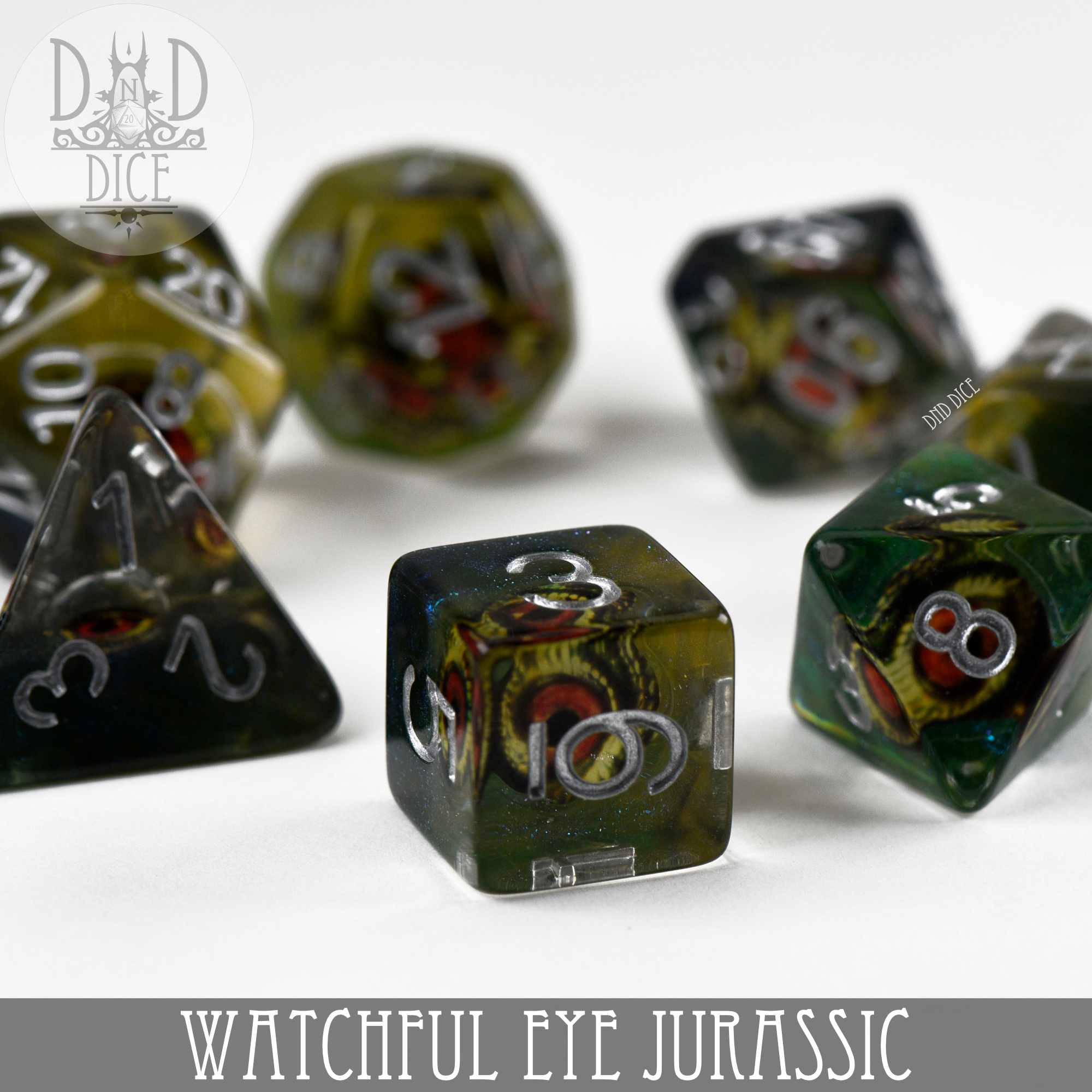 Watchful Eye - Jurassic Dice Set - Bards & Cards