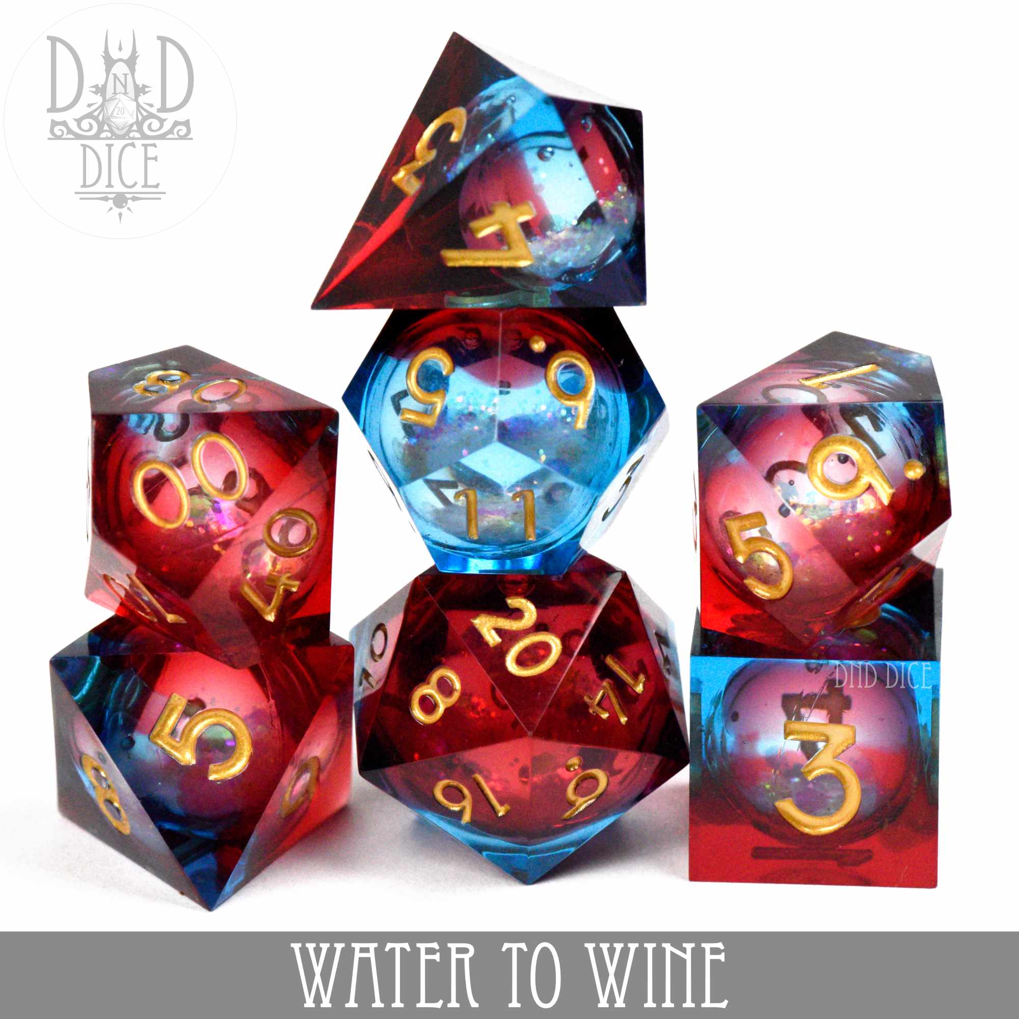 Water to Wine Liquid Core Dice Set - Bards & Cards